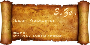 Sauer Zsuzsanna névjegykártya